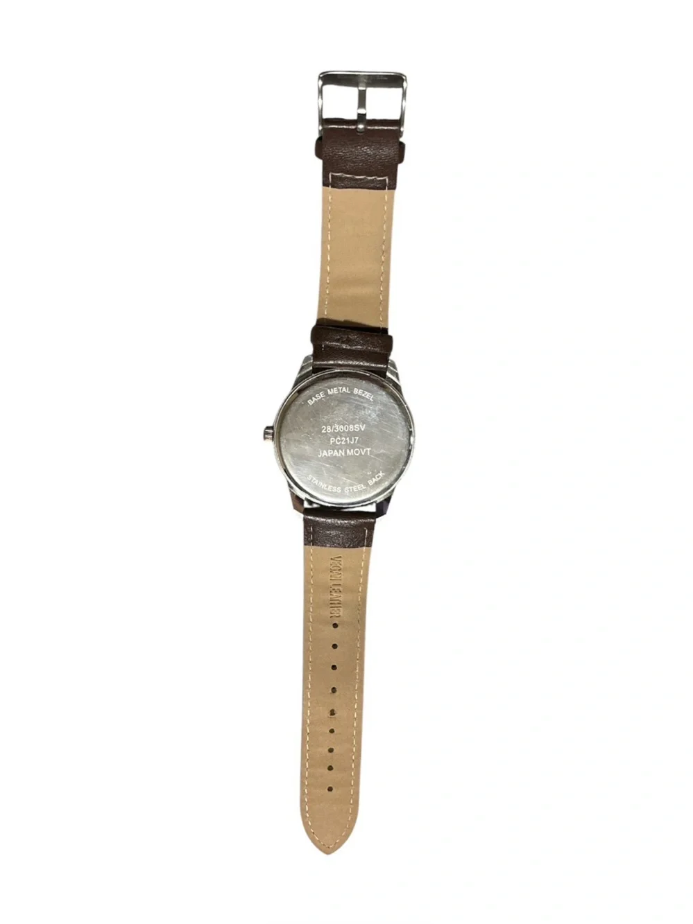 Classic Brown Vegan Leather Men's Wristwatch